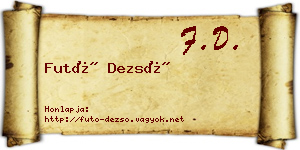 Futó Dezső névjegykártya