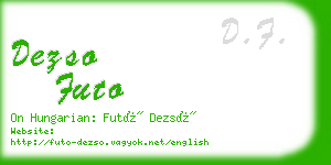 dezso futo business card